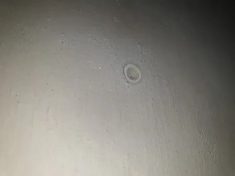 CO2 Glass Melting laser burned a hole in the wall, showcasing the power and potential risks of DIY laser setups in biohacking projects.